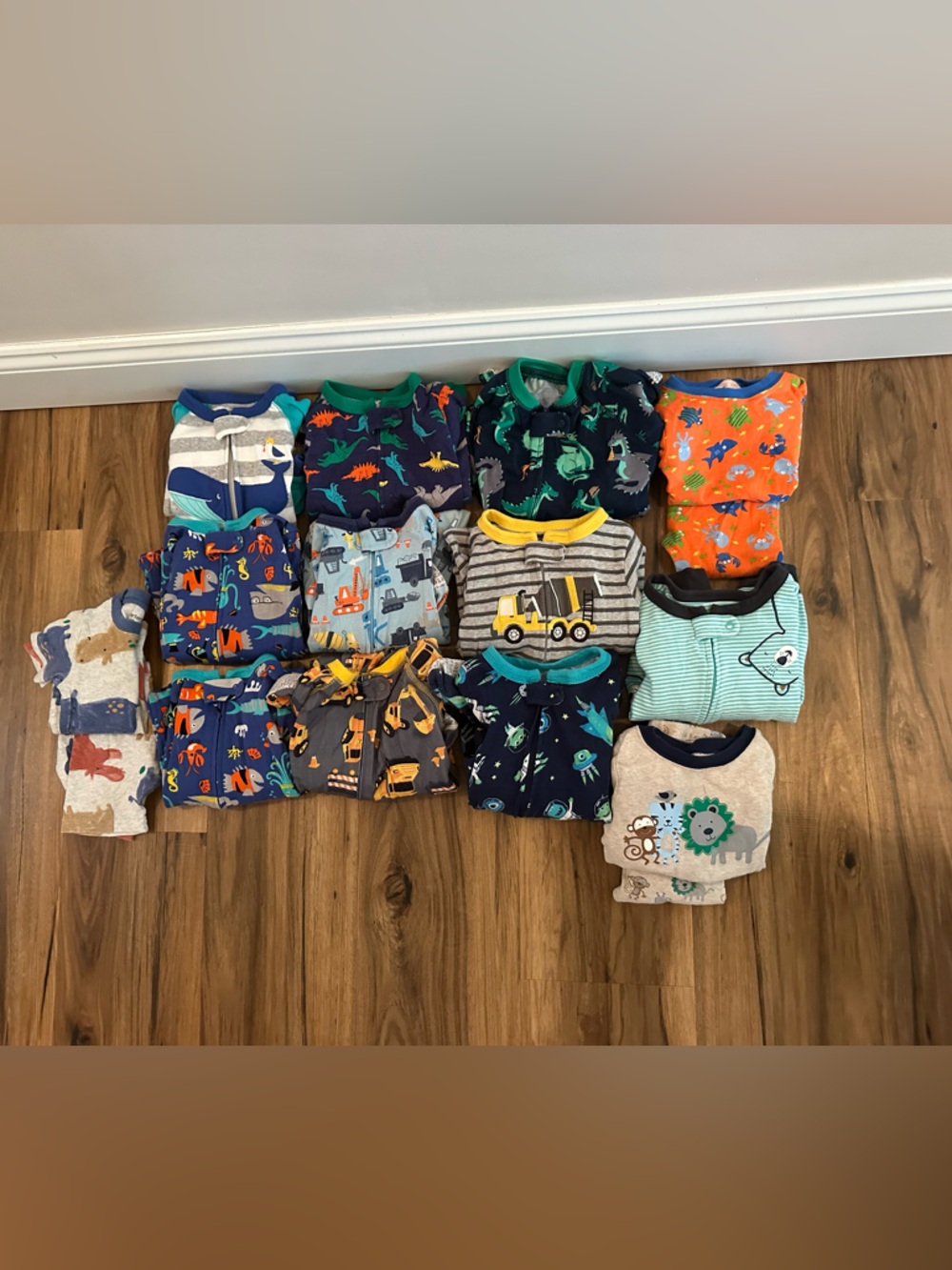 Carter's Toddler Pajama Set Bundle in Blue, Navy, Teal, Orange, Gray
